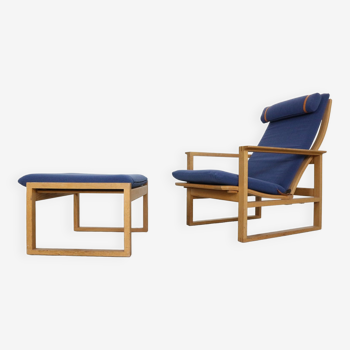 Børge Mogensen 2254 armchair and 2248 footstool Denmark 1950s