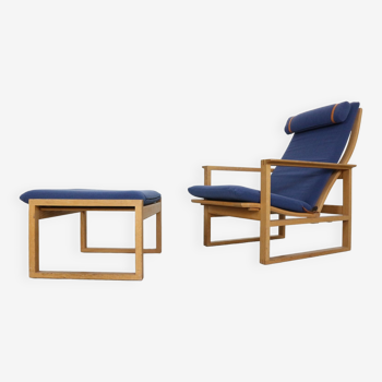 Fauteuil 2254 et ottoman 2248 par Børge Mogensen Danemark années 1950