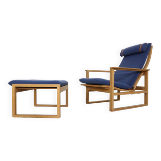 Børge Mogensen 2254 armchair and 2248 footstool Denmark 1950s