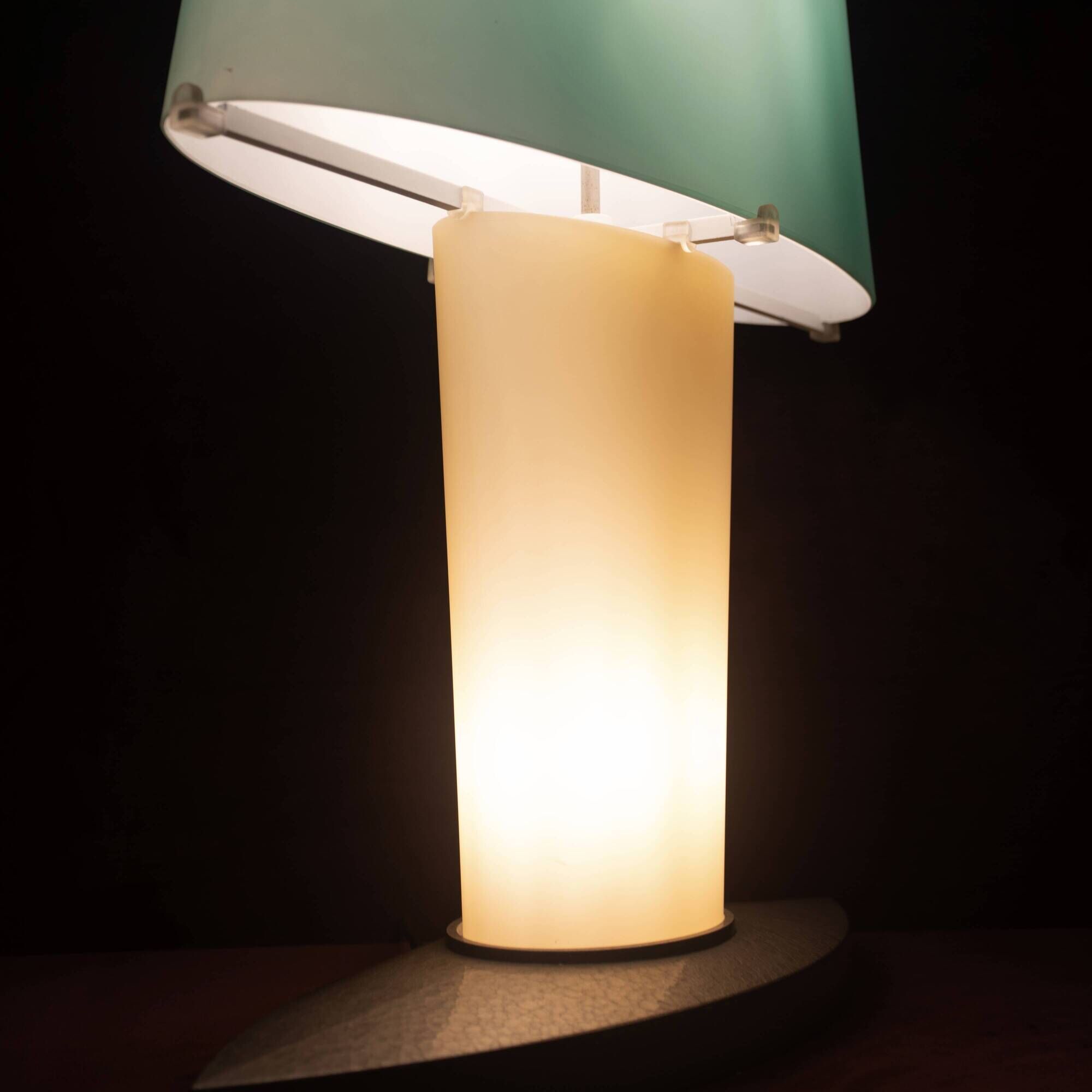 Daniela Puppa 1991 Italian Model 2850 Colored Glass Table Lamp for Fontana Arte
