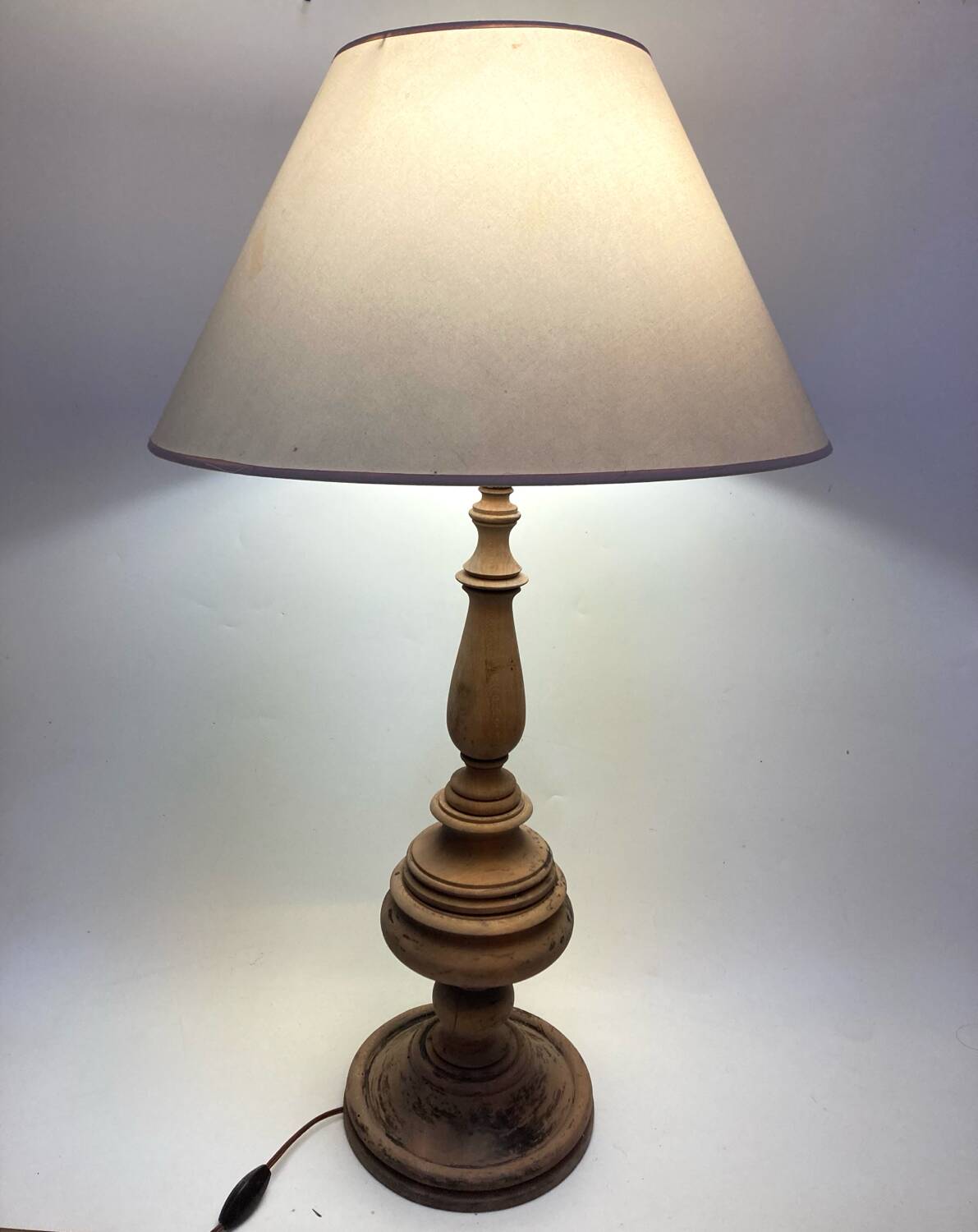 Large wooden lamp base
