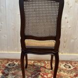 Set of 6 Louis XV chairs in walnut and cane