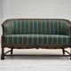1950s, Danish 2-seater sofa, green furniture wool, oak wood.