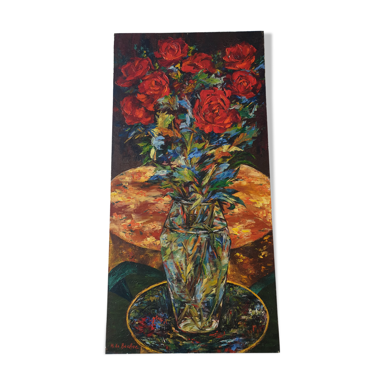 Painting of red flowers