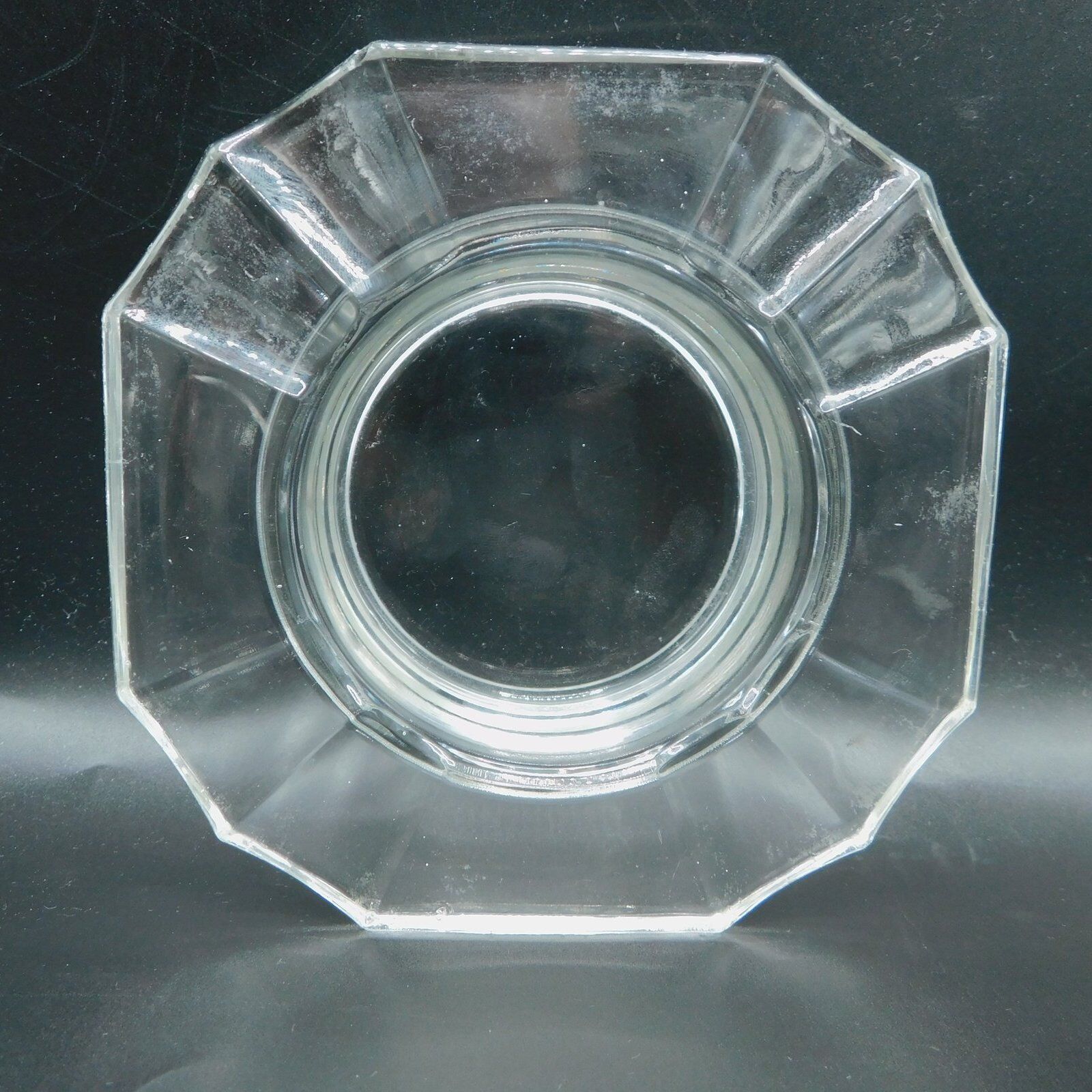 Thick glass ashtray from the 1920s - Octagon