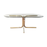 Glass and chrome coffee table 1970
