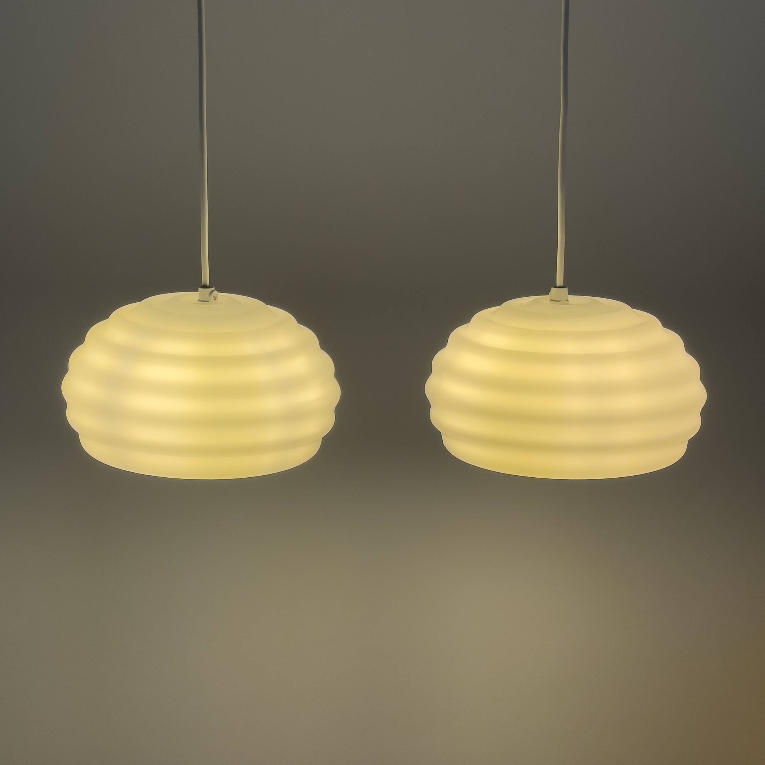 Hand blown Verner Panton Lamps by Holmegaard