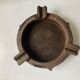 Wrought iron and wood ashtray, Brutalist style, 23rd century