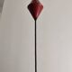 Extensible metal and opaline pendant light, Denmark, 1960.