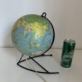 Globe vintage 1960 terrestre verre Girard et Barrère mappemonde - 27 cm