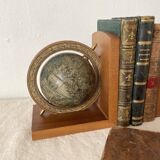 Book racks for antique books, world map, globe