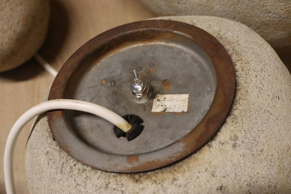 Set of 4 “Dora” model rock lamps by André Cazenave for Atelier A, 1960