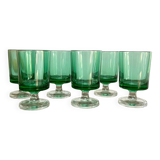6 vintage Luminarc France liqueur glasses