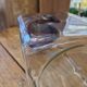 Ancient moulded glass jar with bakelite lid 20th century