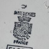 Salad bowl, Elorn model, Digoin and Sarreguemines, France, carnation motifs