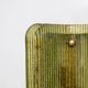 Pair of Curved, Ribbed Murano Glass and Brass Wall Sconces