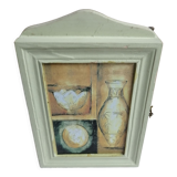 Wall-mounted wooden key box