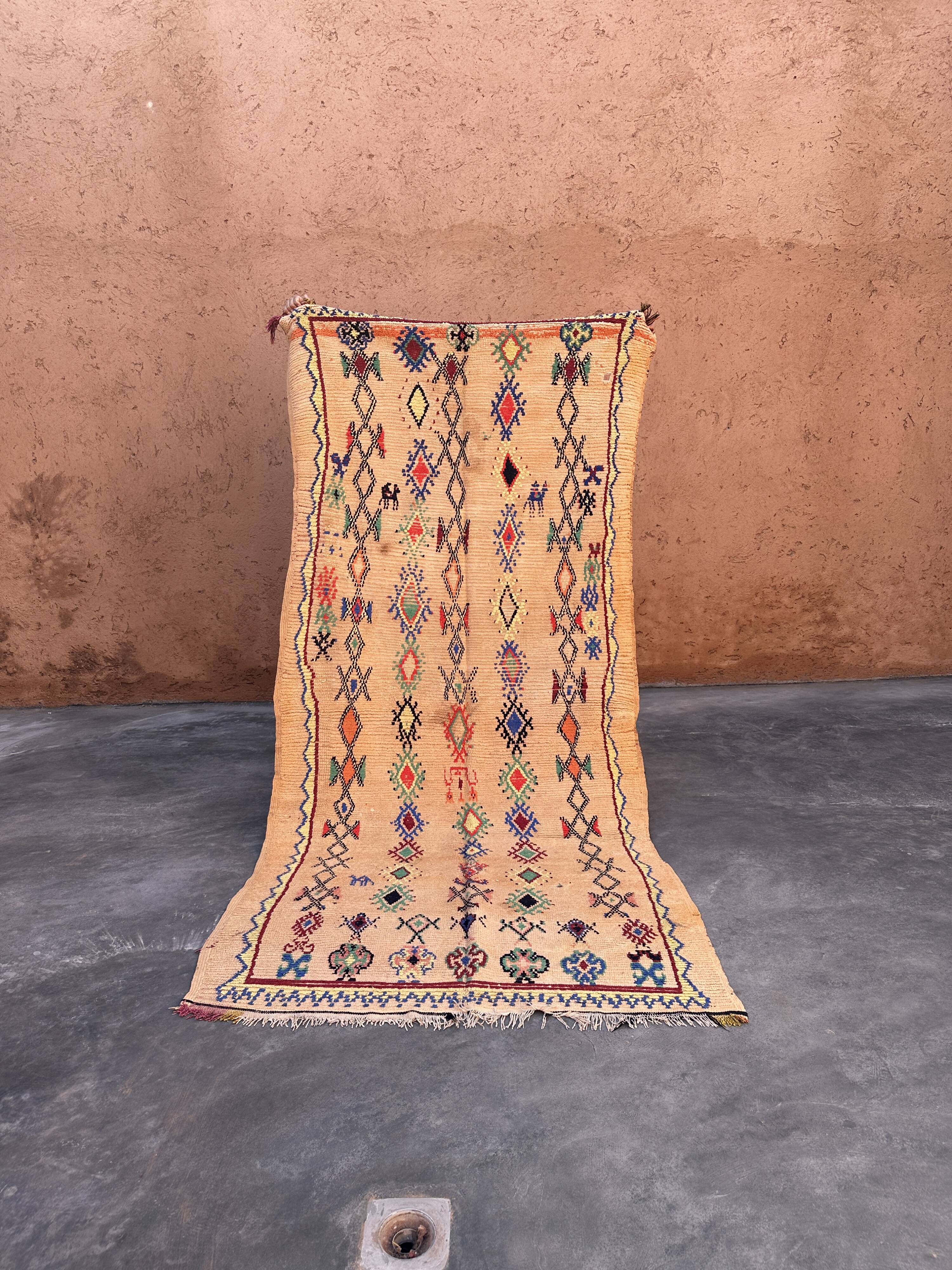 Tapis Marocain Boujad coloré
