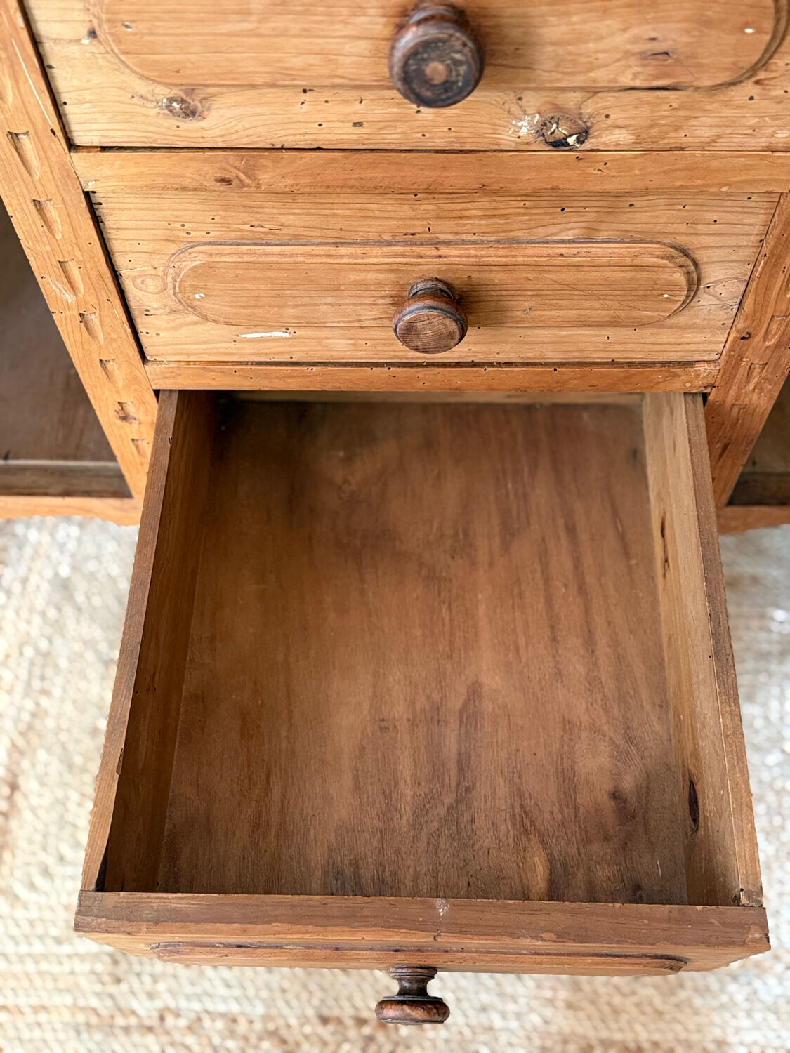 Carved wooden sideboard