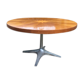 Table circulaire marquetée