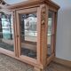 Vintage display cabinet in light wood