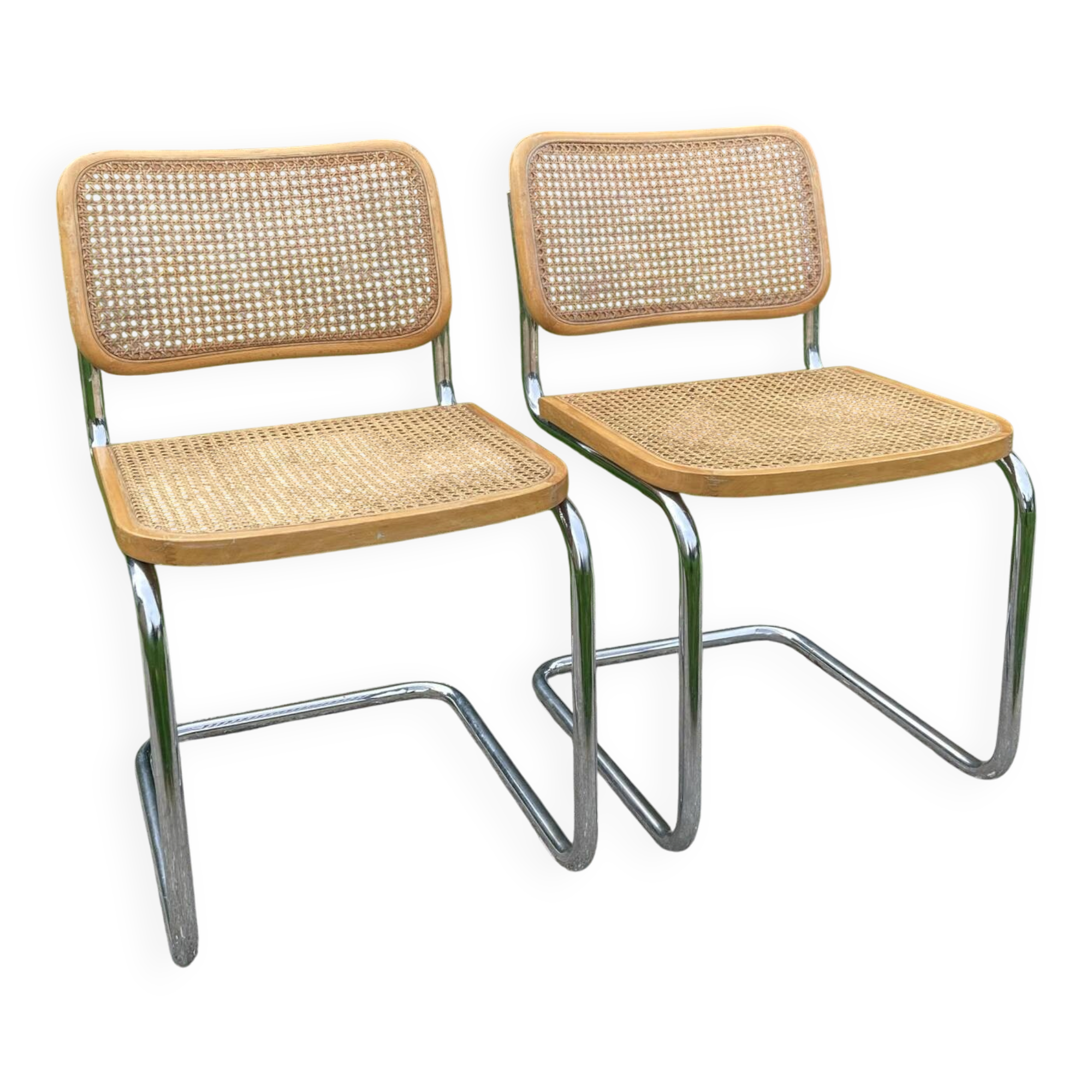 Cesca B32 chairs by Marcel Breuer