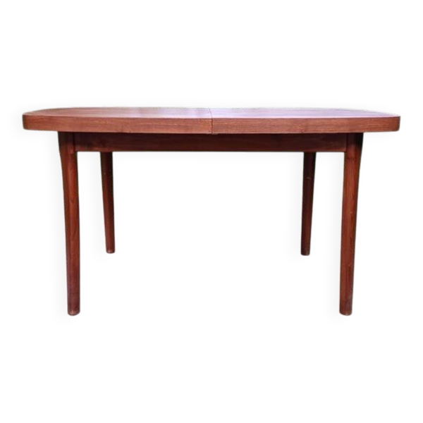 Table de salle à manger ovale + rallonge style scandinave vintage ancienne
