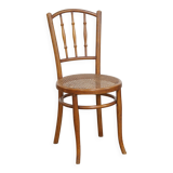 Vintage Bistro Chair with Woven Seat