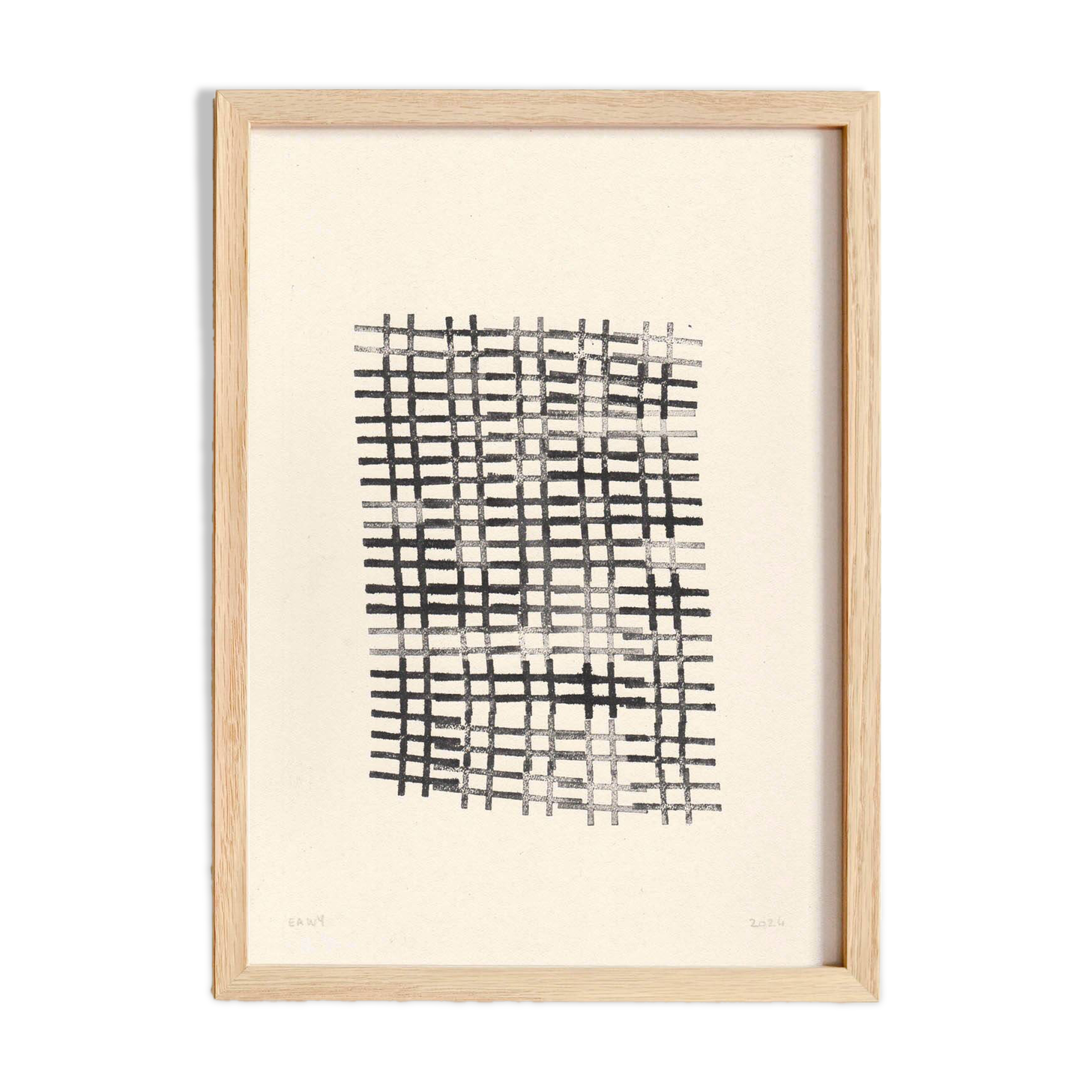 Painting on paper - abstract painting -H858 signed Eawy