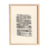 Peinture sur papier - tableau abstrait -H858 signé Eawy