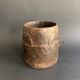 Large measuring pot in wood and old iron, 19th century folk art