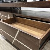 Dark-tinted mindi sideboard