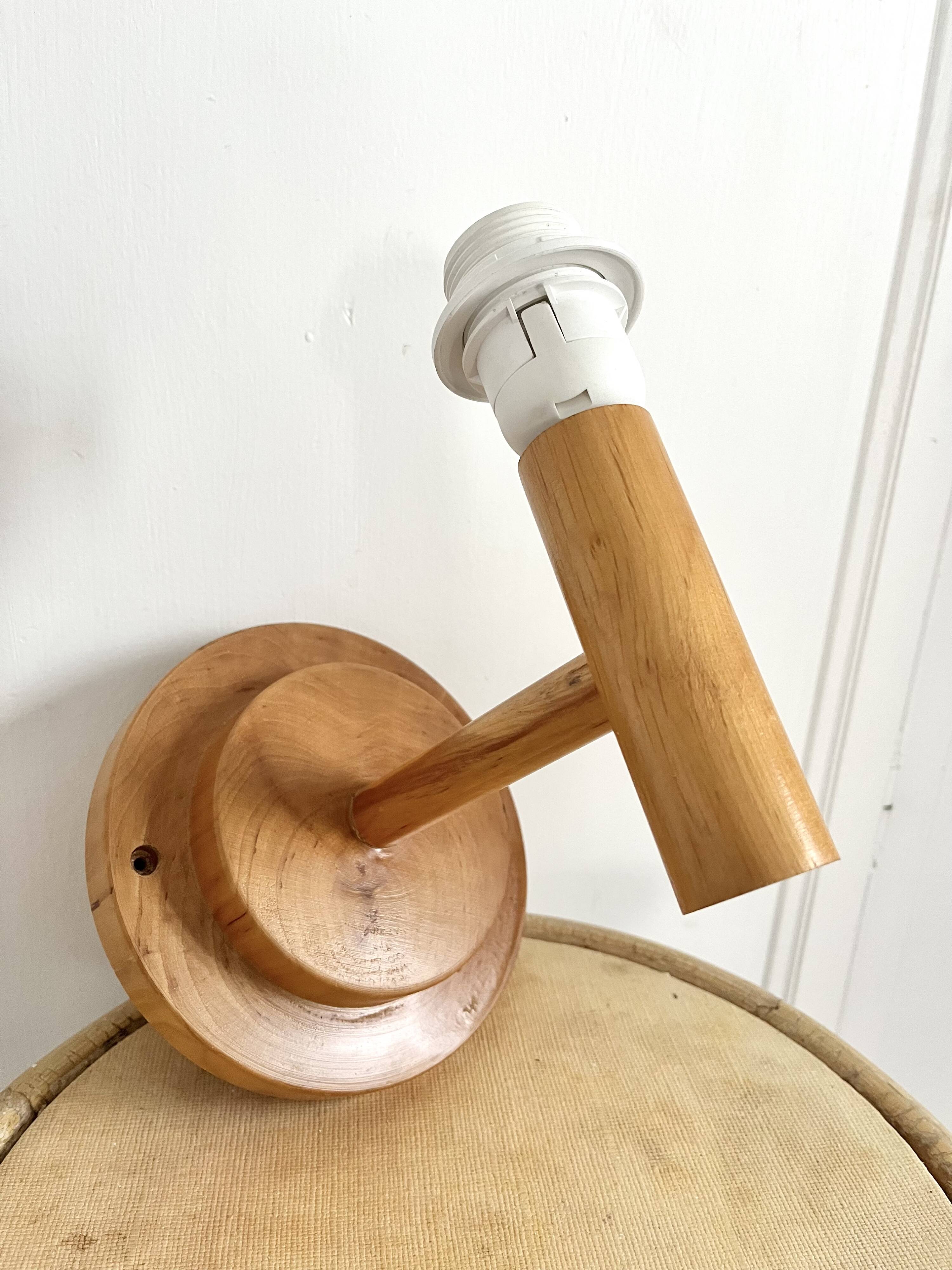 Wooden wall light Italy IMT 80s