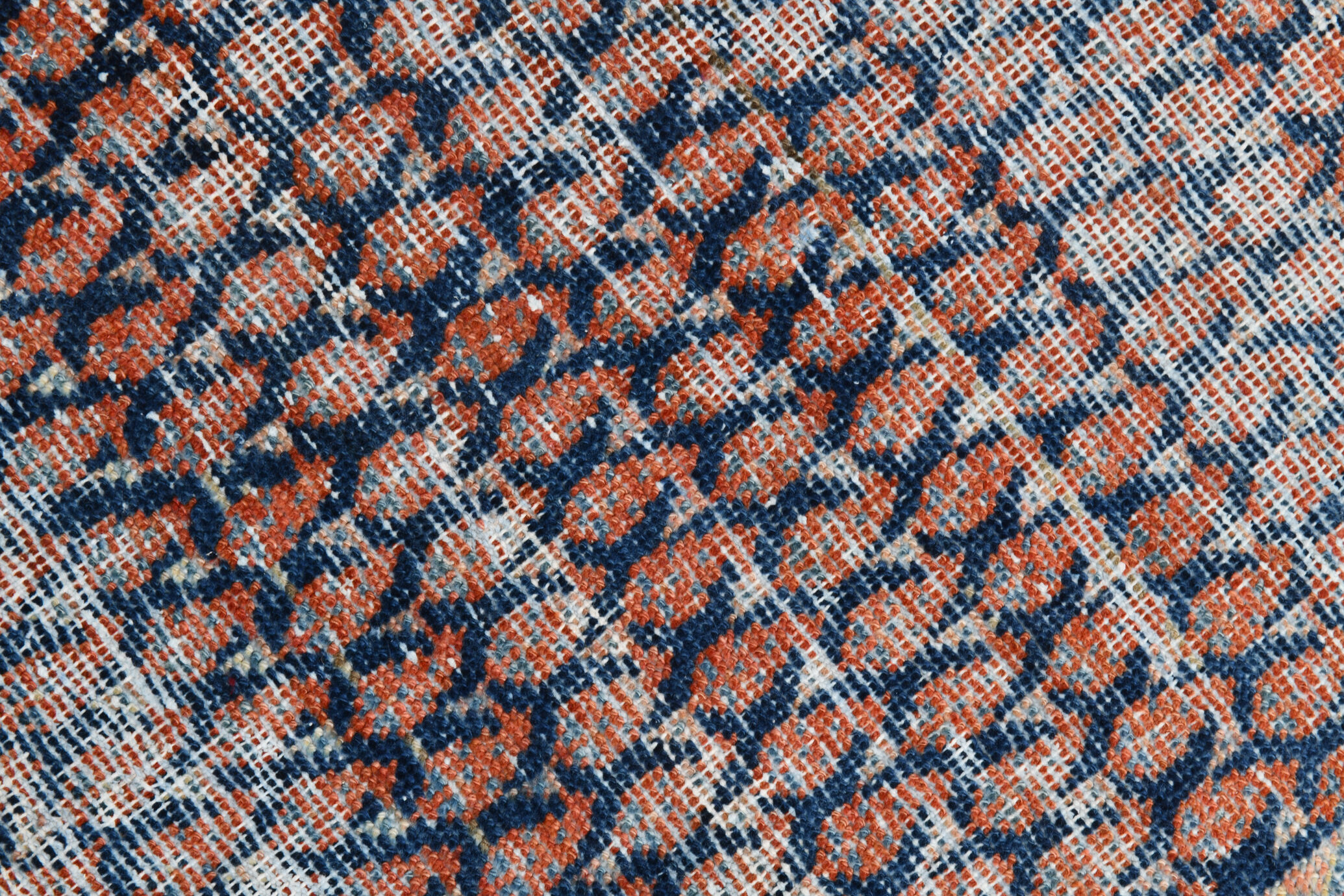 Navy blue persian runner rug, 365x77cm