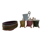Service 6 tasses à café Geneviève Lethu
