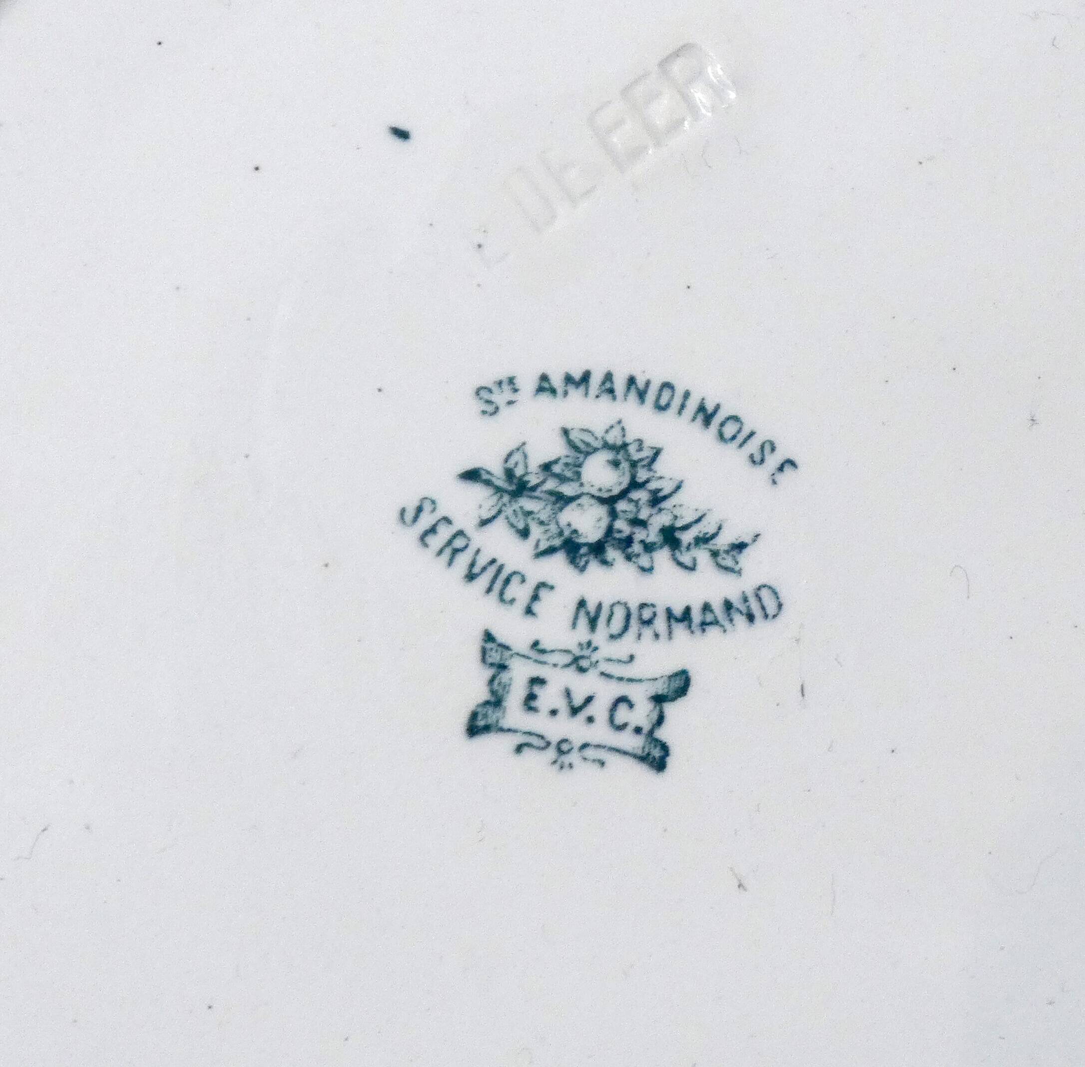 Terre de fer 8 Art Deco flat plates NORMAND model