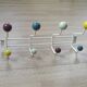 Modern Sputnik Wall Coat/Hat Rack – Space Age Colorful Wall Hanger 5540