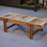 Coffee table in beech and ceramic by Roger Capron, 1960s