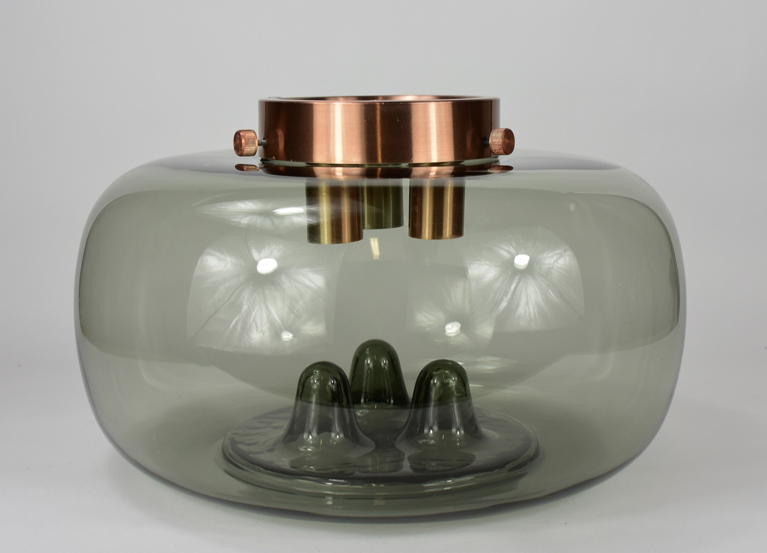 Vintage smoked ceiling lamp, raak