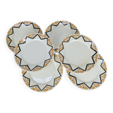 6 Arcueil dinner plates by Badonviller