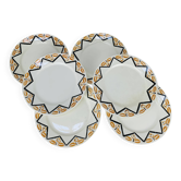 6 assiettes plates Arcueil par Badonviller