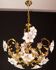 Murano Candlestick White Flowers, 1970