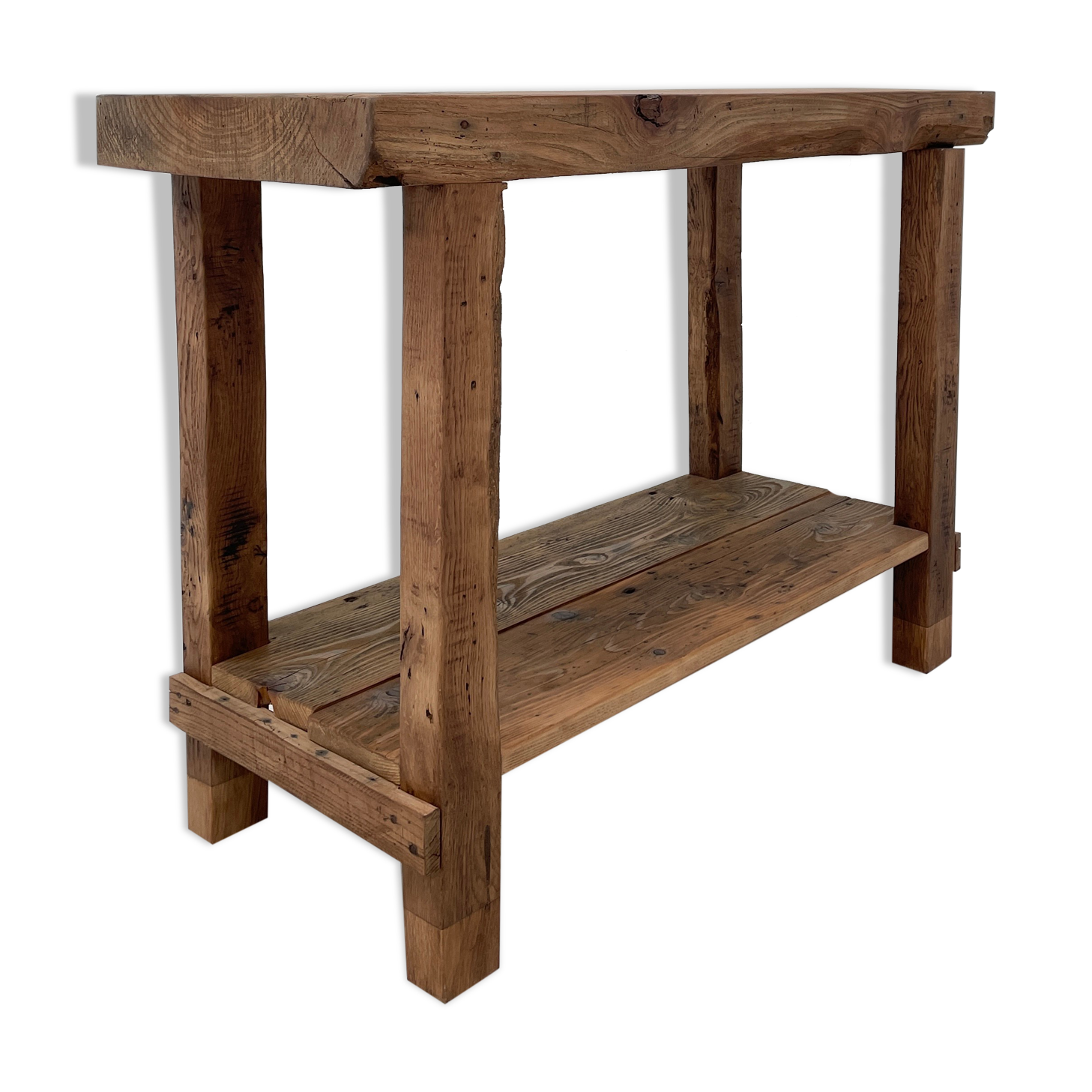 Establishment / console in raw wood