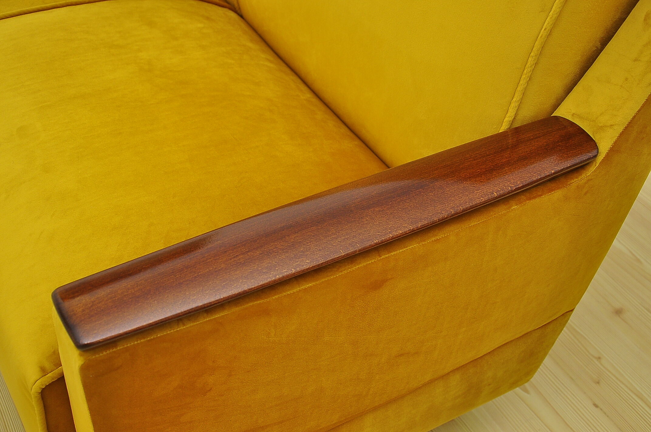 Mid-century velvet sofa daybed, 1960s