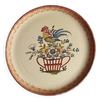 Biot céramique- assiette signée l'aiguiere - L. Gruson - peint à la main - 25cm