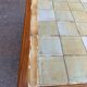 Brutalist kitchen/dining table in solid pine & ceramic (112x67 cm) 1