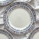 4 flat ironware plates “Colbert” Creil and Montereau