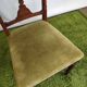 Set de 3 chaises anglaises velours vert
