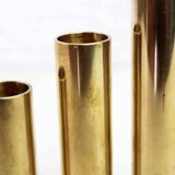 Set of 3 solid brass candle holders