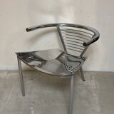 Fauteuil métal chromé, Ronald-Cecil Sportes, 1980